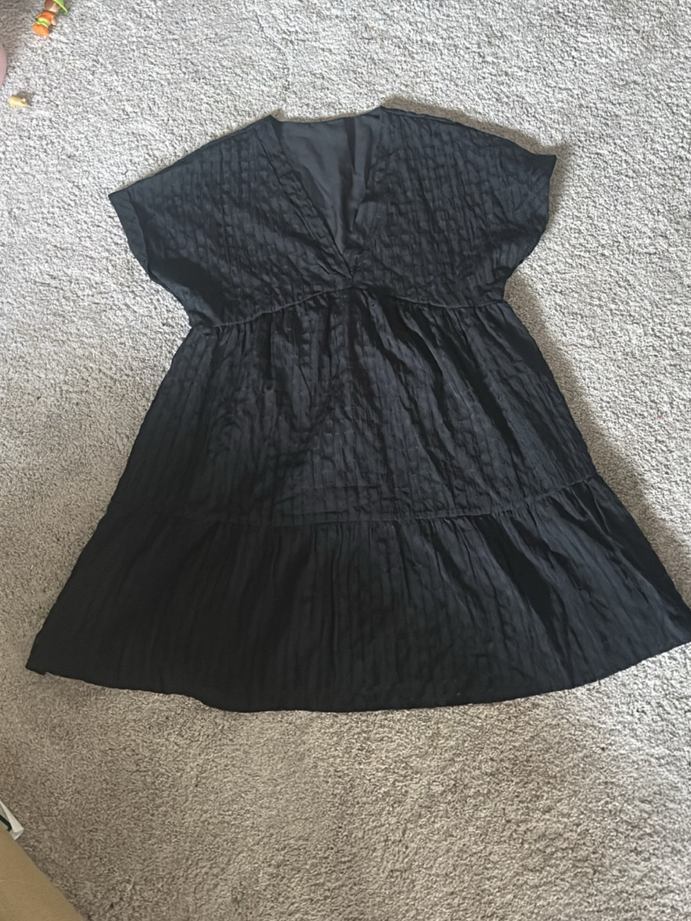Black cotton babydoll dress